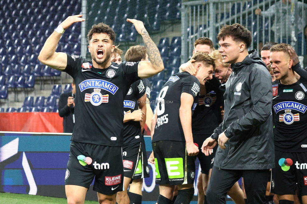 Salzburg - Sturm Graz
OEFB Cup, Halbfinale, FC RB Salzburg - SK Sturm Graz, Stadion Wals-Siezenheim, 04.04.2024. 

Foto zeigt Jusuf Gazibegovic (Sturm)
