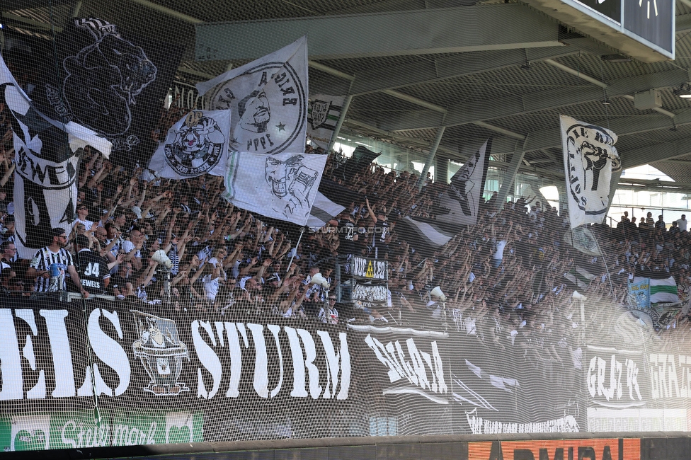 Sturm Graz - LASK
Oesterreichische Fussball Bundesliga, 25. Runde, SK Sturm Graz - LASK, Stadion Liebenau Graz, 07.04.2024. 

Foto zeigt Fans von Sturm
