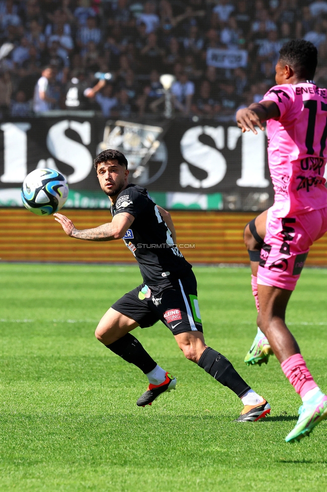 Sturm Graz - LASK
Oesterreichische Fussball Bundesliga, 25. Runde, SK Sturm Graz - LASK, Stadion Liebenau Graz, 07.04.2024. 

Foto zeigt Jusuf Gazibegovic (Sturm)
