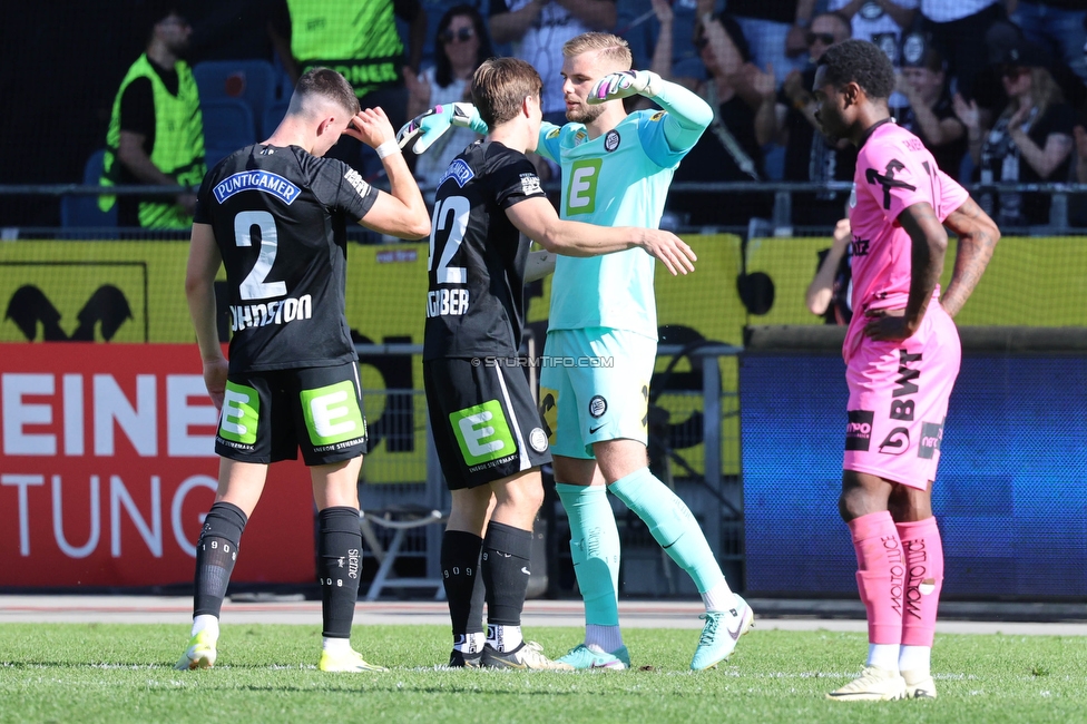 Sturm Graz - LASK
Oesterreichische Fussball Bundesliga, 25. Runde, SK Sturm Graz - LASK, Stadion Liebenau Graz, 07.04.2024. 

Foto zeigt Max Johnston (Sturm), David Affengruber (Sturm) und Vitezslav Jaros (Sturm)
