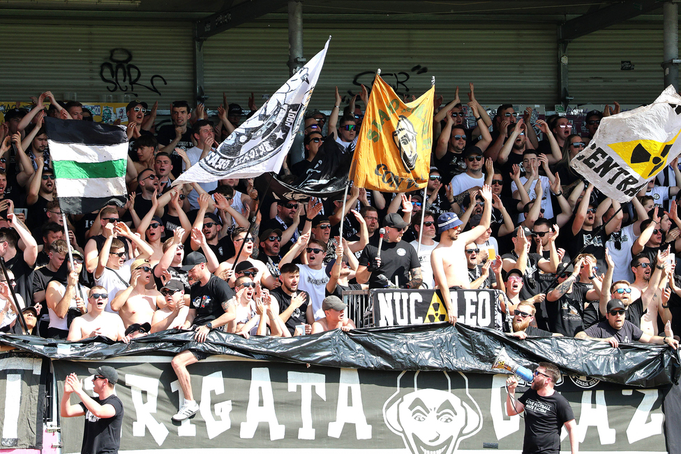 Hartberg - Sturm Graz
Oesterreichische Fussball Bundesliga, 26. Runde, TSV Hartberg - SK Sturm Graz,  PROfertil ARENA Hartberg, 14.04.2024. 

Foto zeigt Fans von Sturm
