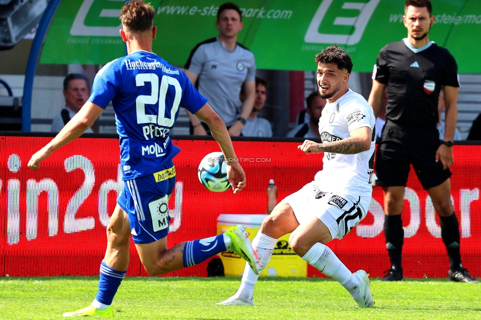 Hartberg - Sturm Graz
Oesterreichische Fussball Bundesliga, 26. Runde, TSV Hartberg - SK Sturm Graz,  PROfertil ARENA Hartberg, 14.04.2024. 

Foto zeigt Jusuf Gazibegovic (Sturm)
