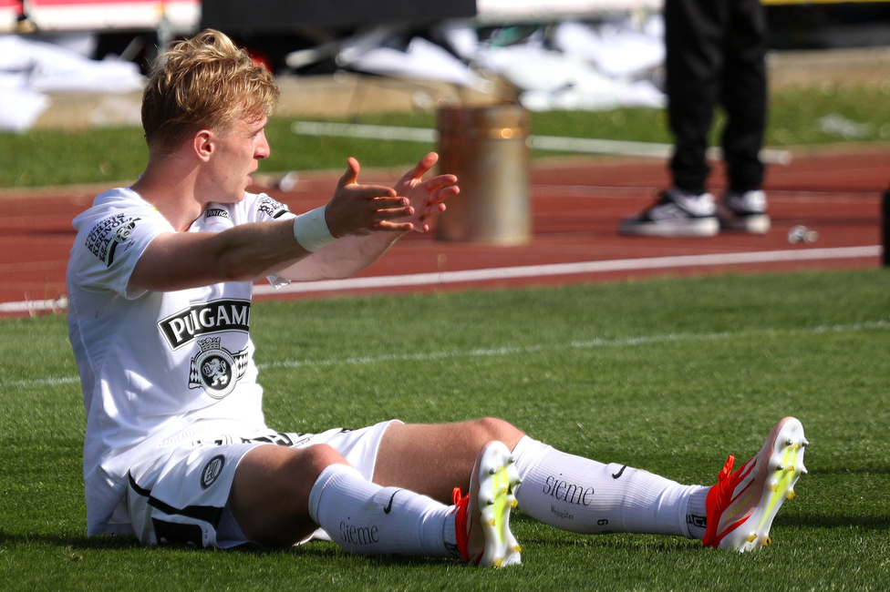 Hartberg - Sturm Graz
Oesterreichische Fussball Bundesliga, 26. Runde, TSV Hartberg - SK Sturm Graz,  PROfertil ARENA Hartberg, 14.04.2024. 

Foto zeigt Mika Miles Biereth (Sturm)
