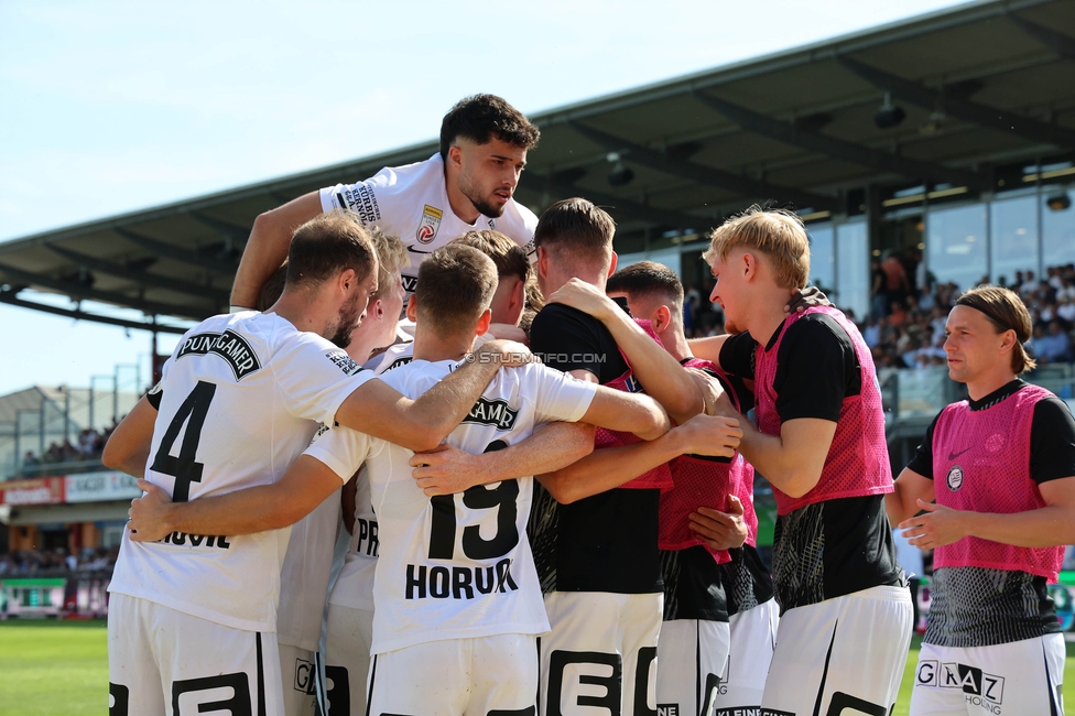 Hartberg - Sturm Graz
Oesterreichische Fussball Bundesliga, 26. Runde, TSV Hartberg - SK Sturm Graz,  PROfertil ARENA Hartberg, 14.04.2024. 

Foto zeigt die Mannschaft von Sturm
