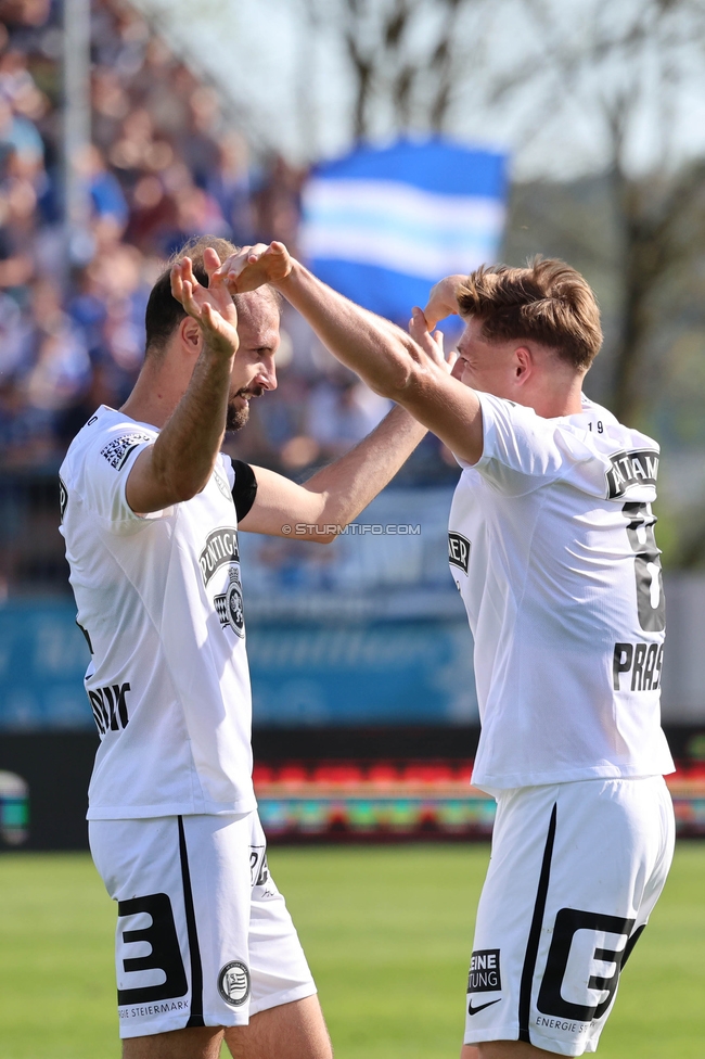 Hartberg - Sturm Graz
Oesterreichische Fussball Bundesliga, 26. Runde, TSV Hartberg - SK Sturm Graz,  PROfertil ARENA Hartberg, 14.04.2024. 

Foto zeigt Jon Gorenc-Stankovic (Sturm) und Alexander Prass (Sturm)
