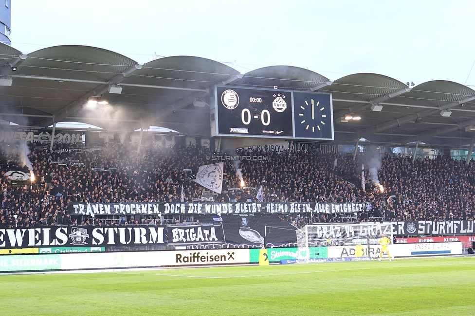 Sturm Graz - Rapid Wien
Oesterreichische Fussball Bundesliga, 27. Runde, SK Sturm Graz - SK Rapid Wien, Stadion Liebenau Graz, 19.04.2024. 

Foto zeigt Fans von Sturm
