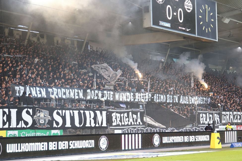 Sturm Graz - Rapid Wien
Oesterreichische Fussball Bundesliga, 27. Runde, SK Sturm Graz - SK Rapid Wien, Stadion Liebenau Graz, 19.04.2024. 

Foto zeigt Fans von Sturm
