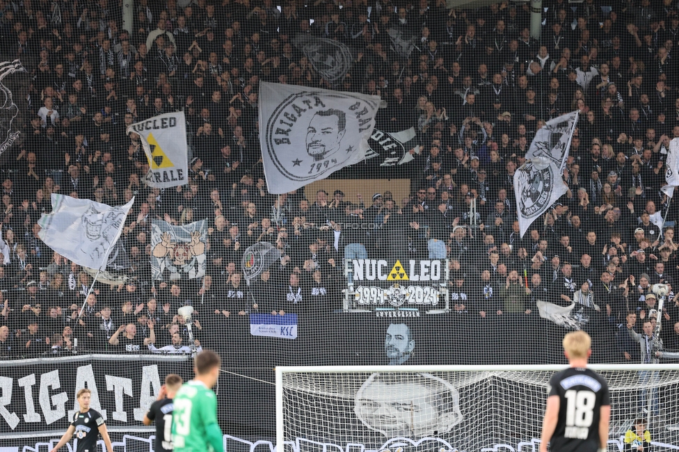 Sturm Graz - Rapid Wien
Oesterreichische Fussball Bundesliga, 27. Runde, SK Sturm Graz - SK Rapid Wien, Stadion Liebenau Graz, 19.04.2024. 

Foto zeigt Fans von Sturm
Schlüsselwörter: brigata