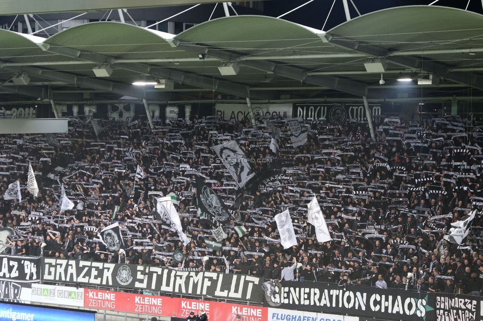 Sturm Graz - Rapid Wien
Oesterreichische Fussball Bundesliga, 27. Runde, SK Sturm Graz - SK Rapid Wien, Stadion Liebenau Graz, 19.04.2024. 

Foto zeigt Fans von Sturm
Schlüsselwörter: schals