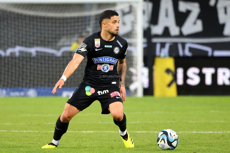 Sturm Graz - Rapid Wien
Oesterreichische Fussball Bundesliga, 27. Runde, SK Sturm Graz - SK Rapid Wien, Stadion Liebenau Graz, 19.04.2024. 

Foto zeigt Jusuf Gazibegovic (Sturm)
