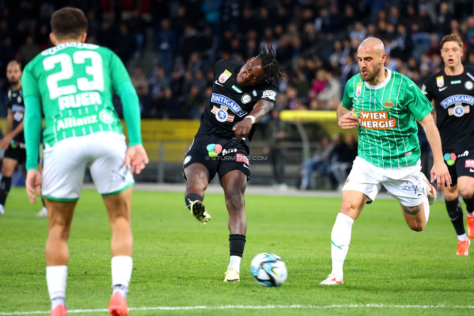 Sturm Graz - Rapid Wien
Oesterreichische Fussball Bundesliga, 27. Runde, SK Sturm Graz - SK Rapid Wien, Stadion Liebenau Graz, 19.04.2024. 

Foto zeigt Seedy Jatta (Sturm)
