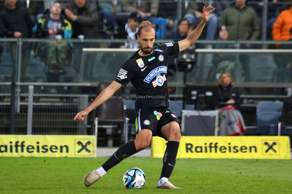 Sturm Graz - Rapid Wien
Oesterreichische Fussball Bundesliga, 27. Runde, SK Sturm Graz - SK Rapid Wien, Stadion Liebenau Graz, 19.04.2024. 

Foto zeigt Jon Gorenc-Stankovic (Sturm)
