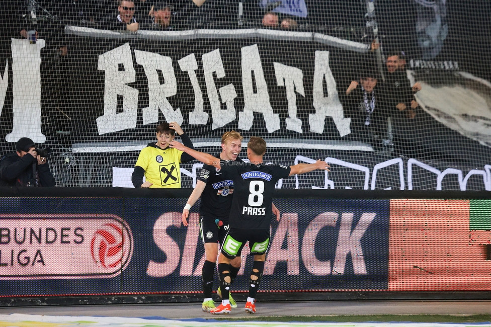 Sturm Graz - Rapid Wien
Oesterreichische Fussball Bundesliga, 27. Runde, SK Sturm Graz - SK Rapid Wien, Stadion Liebenau Graz, 19.04.2024. 

Foto zeigt Mika Miles Biereth (Sturm)
