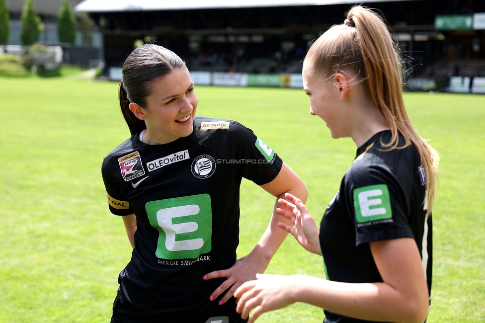 Sturm Damen - Wacker Innsbruck
OEFB Frauen Bundesliga, 13. Runde, SK Sturm Graz Damen - FC Wacker Innsbruck, Gruabn Graz, 21.04.2024. 

Foto zeigt Marie Spiess (Sturm Damen) und Lena Breznik (Sturm Damen)
