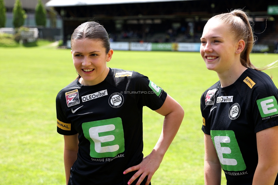 Sturm Damen - Wacker Innsbruck
OEFB Frauen Bundesliga, 13. Runde, SK Sturm Graz Damen - FC Wacker Innsbruck, Gruabn Graz, 21.04.2024. 

Foto zeigt Marie Spiess (Sturm Damen) und Lena Breznik (Sturm Damen)
