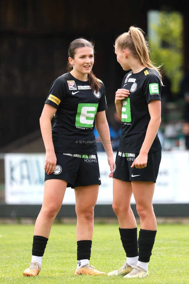 Sturm Damen - Wacker Innsbruck
OEFB Frauen Bundesliga, 13. Runde, SK Sturm Graz Damen - FC Wacker Innsbruck, Gruabn Graz, 21.04.2024. 

Foto zeigt Marie Spiess (Sturm Damen) und Lena Breznik (Sturm Damen)
