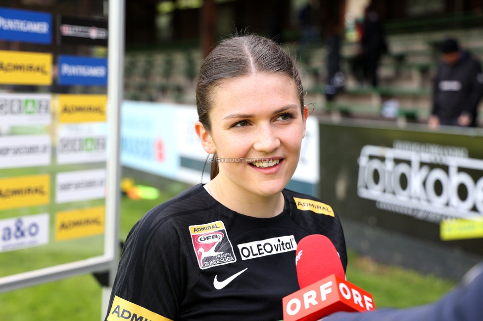 Sturm Damen - Wacker Innsbruck
OEFB Frauen Bundesliga, 13. Runde, SK Sturm Graz Damen - FC Wacker Innsbruck, Gruabn Graz, 21.04.2024. 

Foto zeigt Marie Spiess (Sturm Damen)
