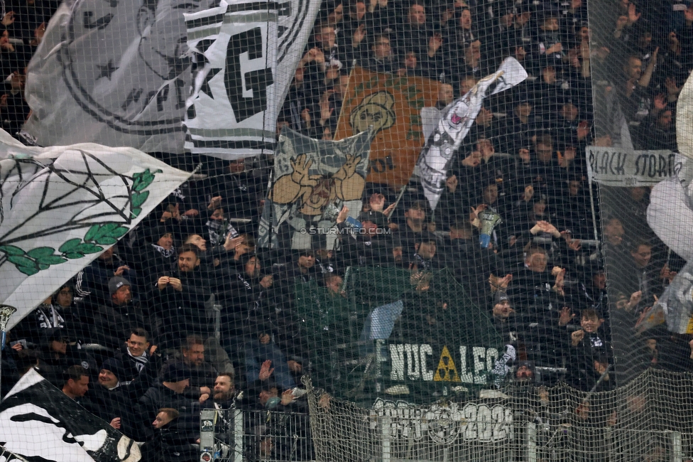 Rapid Wien - Sturm Graz
Oesterreichische Fussball Bundesliga, 28. Runde, SK Rapid Wien - SK Sturm Graz, Weststadion Wien, 24.04.2024. 

Foto zeigt Fans von Sturm
Schlüsselwörter: brigata vorsaenger