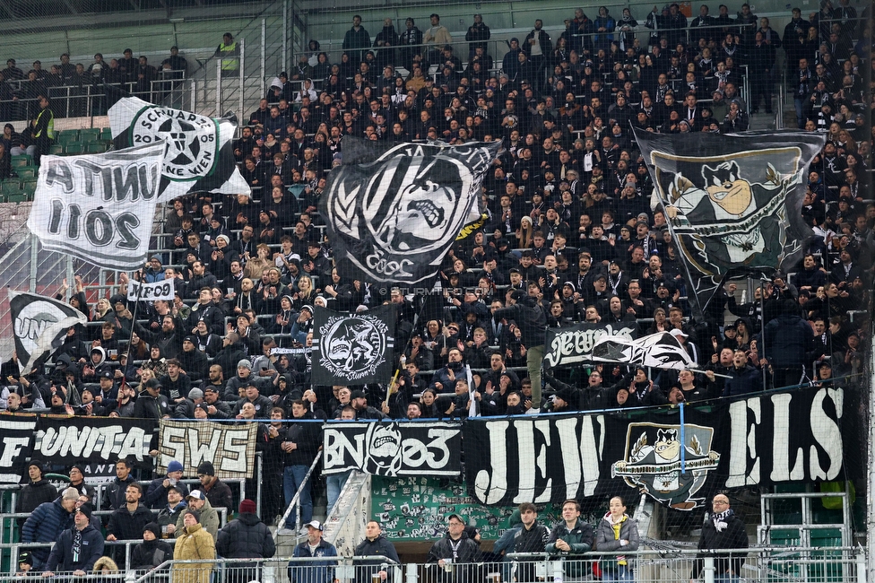 Rapid Wien - Sturm Graz
Oesterreichische Fussball Bundesliga, 28. Runde, SK Rapid Wien - SK Sturm Graz, Weststadion Wien, 24.04.2024. 

Foto zeigt Fans von Sturm
Schlüsselwörter: jewels