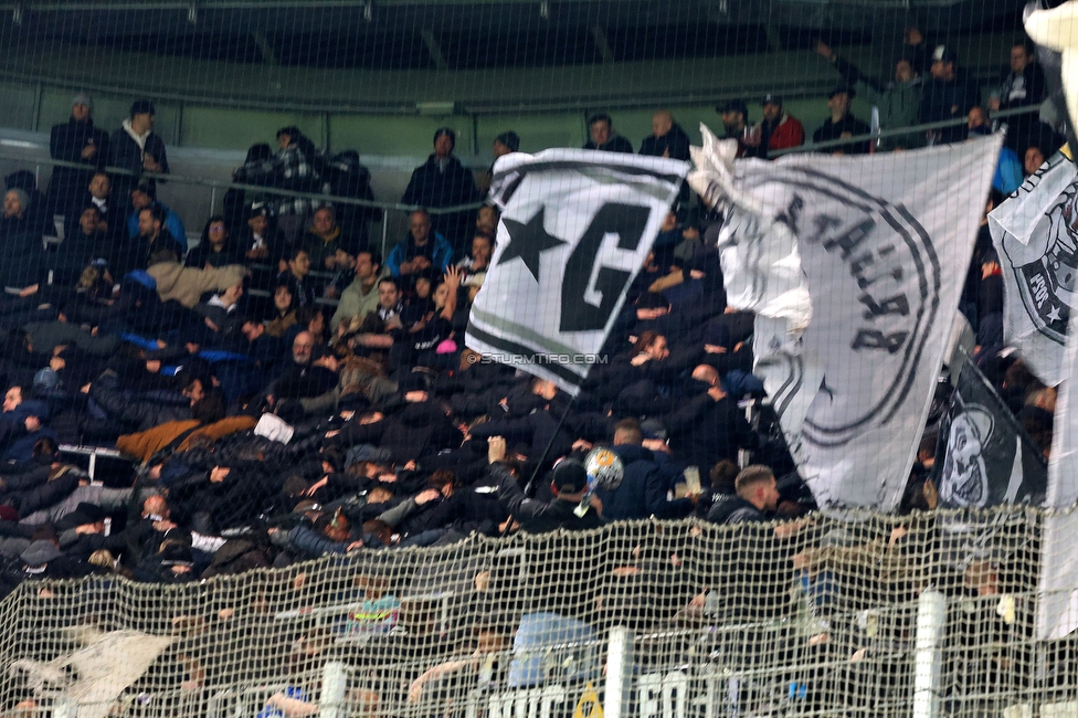 Rapid Wien - Sturm Graz
Oesterreichische Fussball Bundesliga, 28. Runde, SK Rapid Wien - SK Sturm Graz, Weststadion Wien, 24.04.2024. 

Foto zeigt Fans von Sturm
Schlüsselwörter: brigata vorsaenger