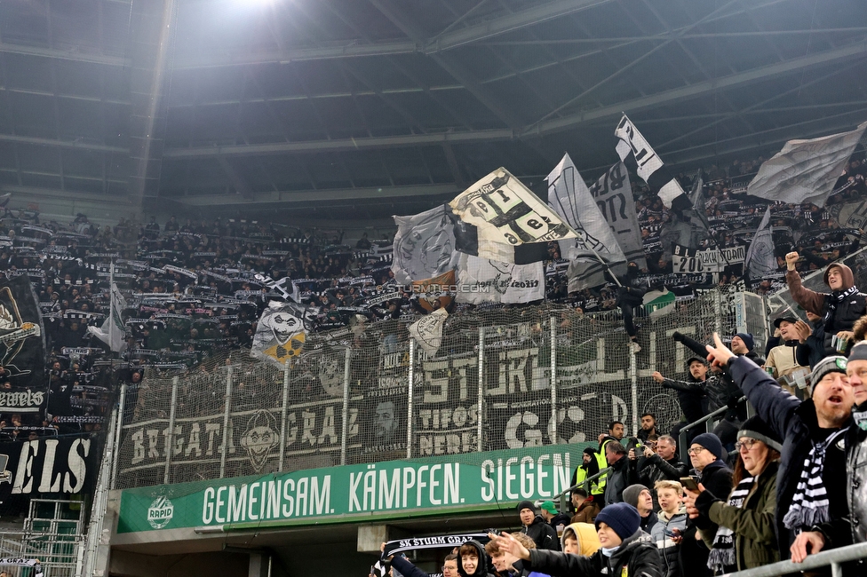 Rapid Wien - Sturm Graz
Oesterreichische Fussball Bundesliga, 28. Runde, SK Rapid Wien - SK Sturm Graz, Weststadion Wien, 24.04.2024. 

Foto zeigt Fans von Sturm
Schlüsselwörter: schals