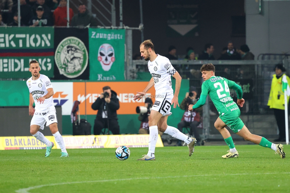 Rapid Wien - Sturm Graz
Oesterreichische Fussball Bundesliga, 28. Runde, SK Rapid Wien - SK Sturm Graz, Weststadion Wien, 24.04.2024. 

Foto zeigt Tomi Horvat (Sturm) und Jon Gorenc-Stankovic (Sturm)#
