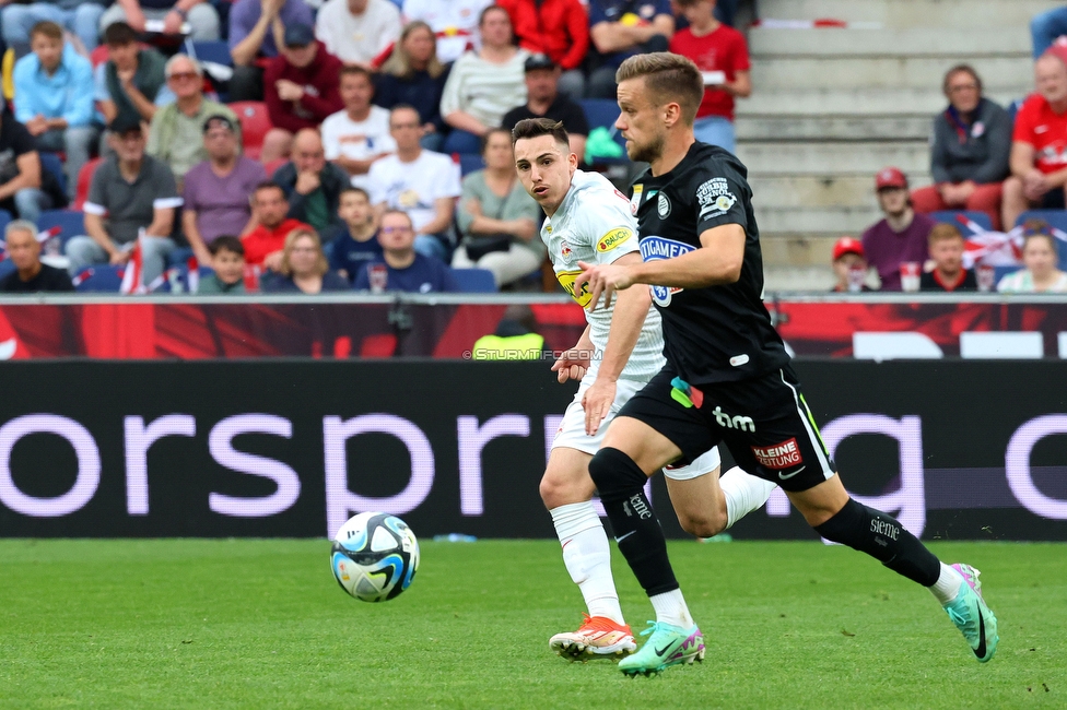 RB Salzburg - Sturm Graz
Oesterreichische Fussball Bundesliga, 29. Runde, FC RB Salzburg - SK Sturm Graz, Arena Wals-Siezenheim, 28.04.2024. 

Foto zeigt Tomi Horvat (Sturm)
