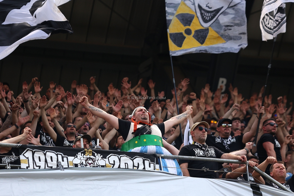 Sturm Graz - Rapid Wien
OEFB Cup, Finale, SK Sturm Graz - SK Rapid Wien, Woerthersee Stadion, 01.05.2024. 

Foto zeigt Fans von Sturm
