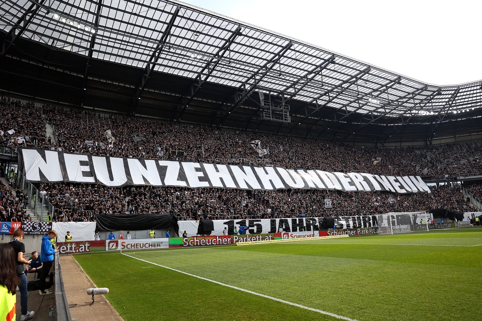 Sturm Graz - Rapid Wien
OEFB Cup, Finale, SK Sturm Graz - SK Rapid Wien, Woerthersee Stadion, 01.05.2024. 

Foto zeigt Fans von Sturm mit einer Choreografie
