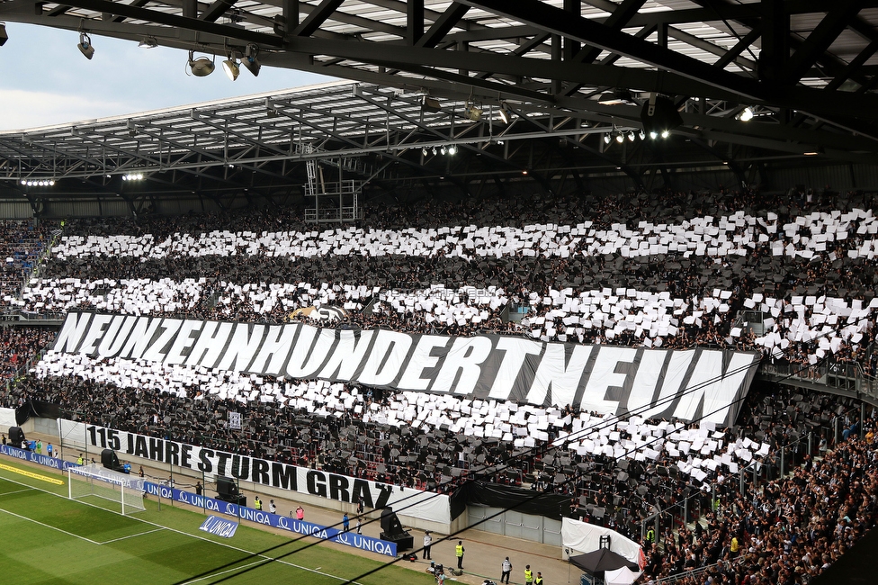 Sturm Graz - Rapid Wien
OEFB Cup, Finale, SK Sturm Graz - SK Rapid Wien, Woerthersee Stadion, 01.05.2024. 

Foto zeigt Fans von Sturm mit einer Choreografie
