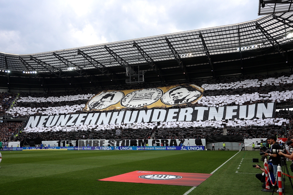 Sturm Graz - Rapid Wien
OEFB Cup, Finale, SK Sturm Graz - SK Rapid Wien, Woerthersee Stadion Klagenfurt, 01.05.2024. 

Foto zeigt Fans von Sturm mit einer Choreografie
