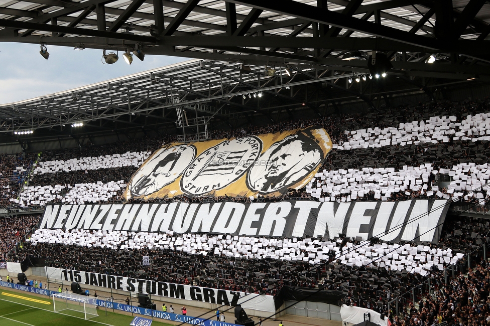 Sturm Graz - Rapid Wien
OEFB Cup, Finale, SK Sturm Graz - SK Rapid Wien, Woerthersee Stadion, 01.05.2024. 

Foto zeigt Fans von Sturm mit einer Choreografie
