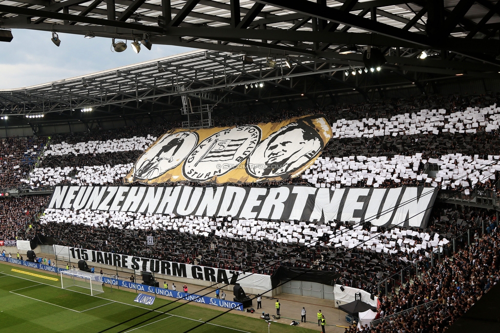 Sturm Graz - Rapid Wien
OEFB Cup, Finale, SK Sturm Graz - SK Rapid Wien, Woerthersee Stadion, 01.05.2024. 

Foto zeigt Fans von Sturm mit einer Choreografie
