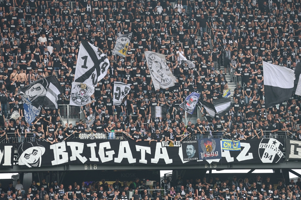 Sturm Graz - Rapid Wien
OEFB Cup, Finale, SK Sturm Graz - SK Rapid Wien, Woerthersee Stadion Klagenfurt, 01.05.2024. 

Foto zeigt Fans von Sturm
Schlüsselwörter: brigata