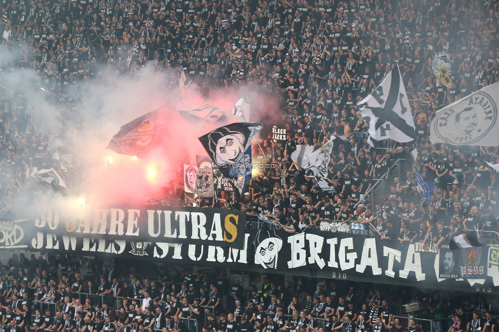 Sturm Graz - Rapid Wien
OEFB Cup, Finale, SK Sturm Graz - SK Rapid Wien, Woerthersee Stadion, 01.05.2024. 

Foto zeigt Fans von Sturm
