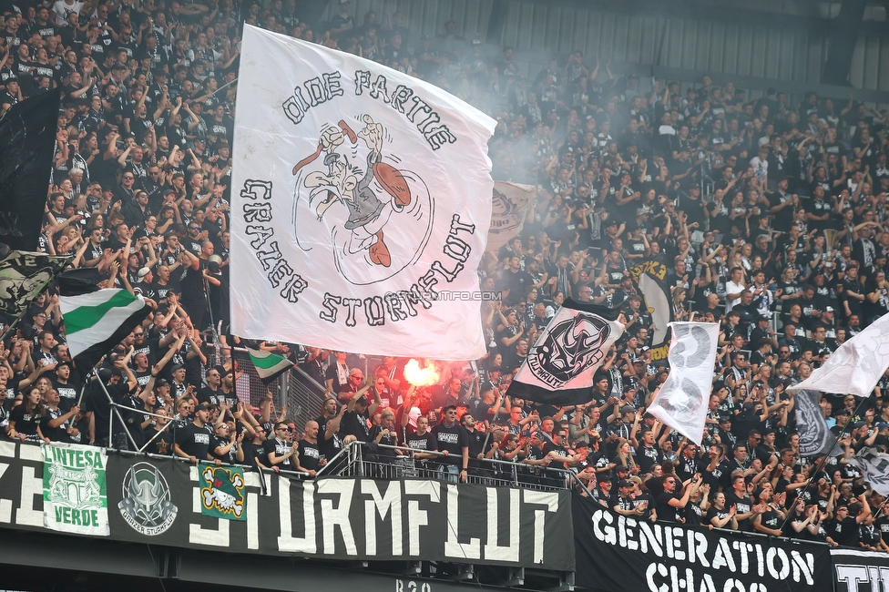 Sturm Graz - Rapid Wien
OEFB Cup, Finale, SK Sturm Graz - SK Rapid Wien, Woerthersee Stadion, 01.05.2024. 

Foto zeigt Fans von Sturm
