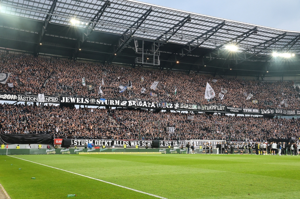 Sturm Graz - Rapid Wien
OEFB Cup, Finale, SK Sturm Graz - SK Rapid Wien, Woerthersee Stadion Klagenfurt, 01.05.2024. 

Foto zeigt Fans von Sturm
Schlüsselwörter: torjubel