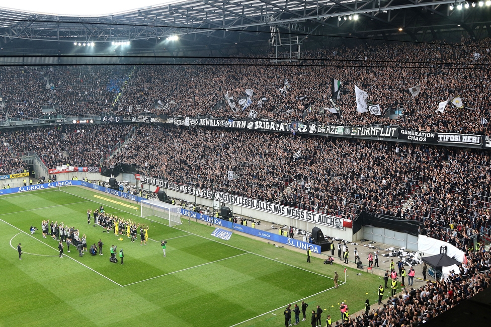 Sturm Graz - Rapid Wien
OEFB Cup, Finale, SK Sturm Graz - SK Rapid Wien, Woerthersee Stadion, 01.05.2024. 

Foto zeigt Fans von Sturm
