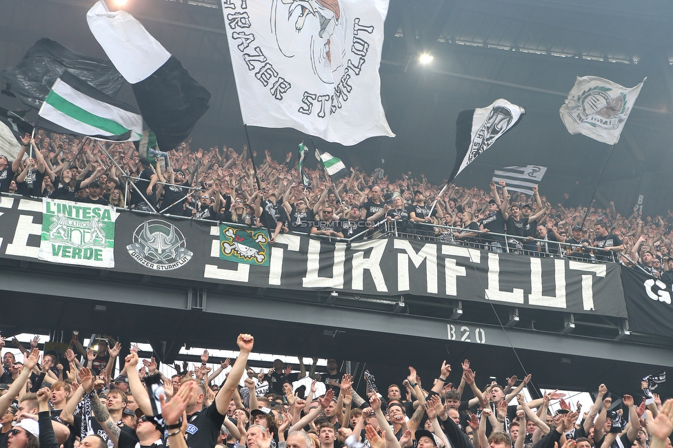 Sturm Graz - Rapid Wien
OEFB Cup, Finale, SK Sturm Graz - SK Rapid Wien, Woerthersee Stadion Klagenfurt, 01.05.2024. 

Foto zeigt Fans von Sturm
Schlüsselwörter: sturmflut