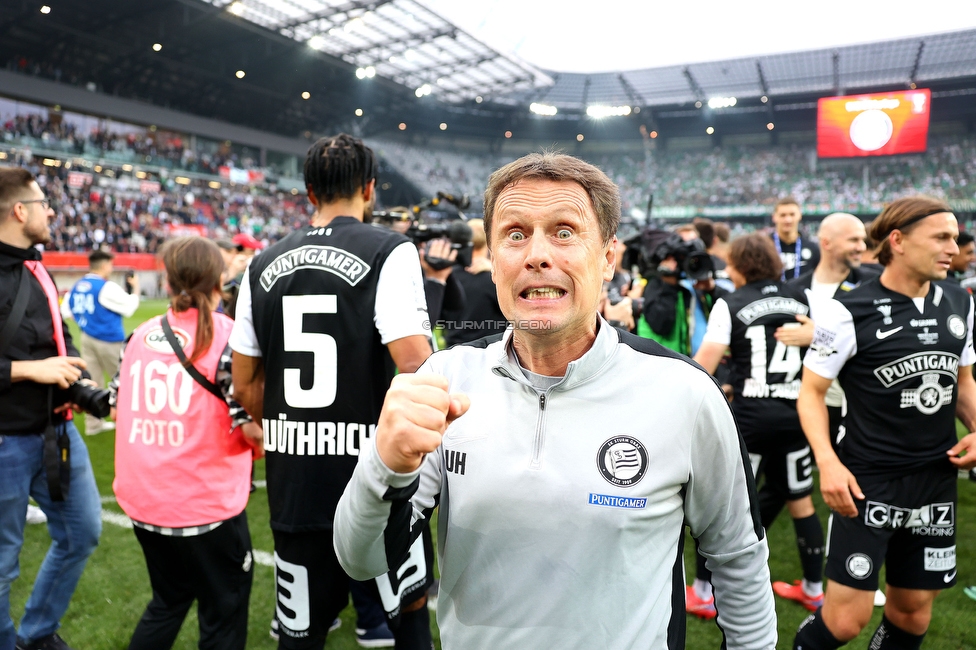 Sturm Graz - Rapid Wien
OEFB Cup, Finale, SK Sturm Graz - SK Rapid Wien, Woerthersee Stadion, 01.05.2024. 

Foto zeigt Uwe Hoelzl (Co-Trainer Sturm)
