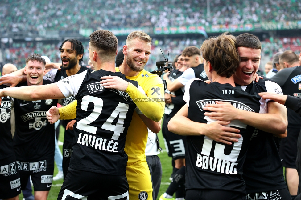 Sturm Graz - Rapid Wien
OEFB Cup, Finale, SK Sturm Graz - SK Rapid Wien, Woerthersee Stadion, 01.05.2024. 

Foto zeigt Viteslav Jaros (Sturm) und Dimitri Dominique Lavalee (Sturm)
