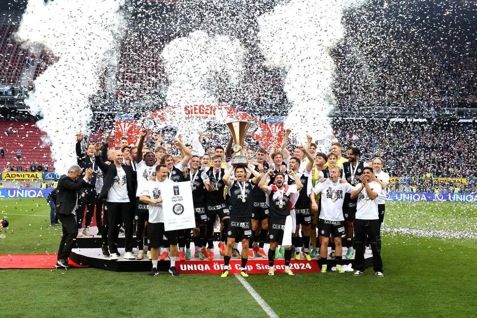 Sturm Graz - Rapid Wien
OEFB Cup, Finale, SK Sturm Graz - SK Rapid Wien, Woerthersee Stadion, 01.05.2024. 

Foto zeigt die Mannschaft von Sturm
