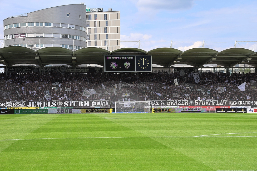 Sturm Graz - Hartberg
Oesterreichische Fussball Bundesliga, 30. Runde, SK Sturm Graz - TSV Hartberg, Stadion Liebenau Graz, 05.05.2024. 

Foto zeigt Fans von Sturm
