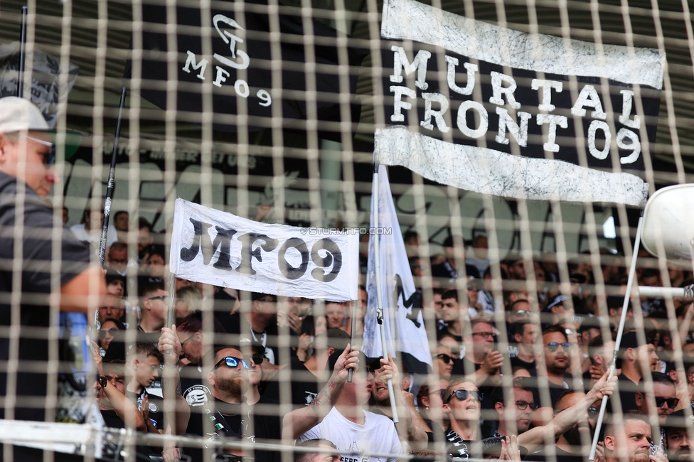 Sturm Graz - Hartberg
Oesterreichische Fussball Bundesliga, 30. Runde, SK Sturm Graz - TSV Hartberg, Stadion Liebenau Graz, 05.05.2024. 

Foto zeigt Fans von Sturm
