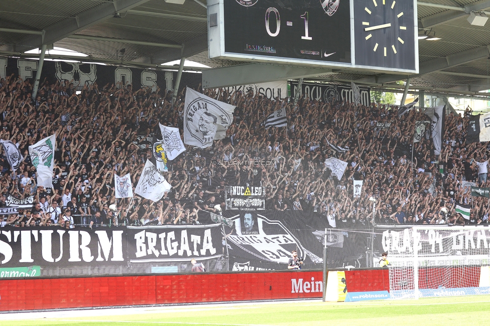 Sturm Graz - Hartberg
Oesterreichische Fussball Bundesliga, 30. Runde, SK Sturm Graz - TSV Hartberg, Stadion Liebenau Graz, 05.05.2024. 

Foto zeigt Fans von Sturm
