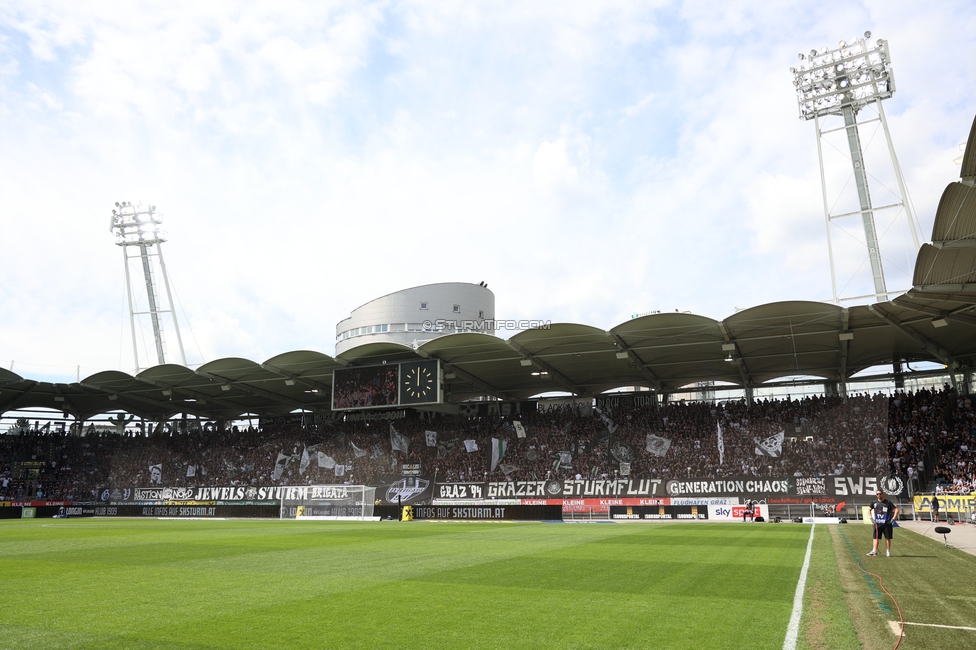 Sturm Graz - Hartberg
Oesterreichische Fussball Bundesliga, 30. Runde, SK Sturm Graz - TSV Hartberg, Stadion Liebenau Graz, 05.05.2024. 

Foto zeigt Fans von Sturm
