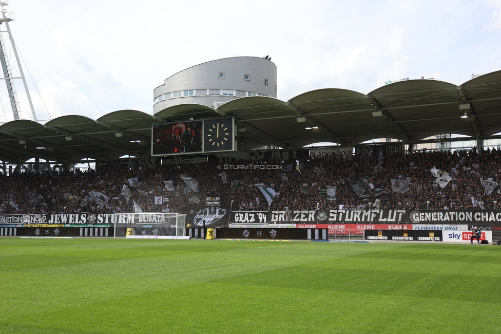 Sturm Graz - Hartberg
Oesterreichische Fussball Bundesliga, 30. Runde, SK Sturm Graz - TSV Hartberg, Stadion Liebenau Graz, 05.05.2024. 

Foto zeigt Fans von Sturm
