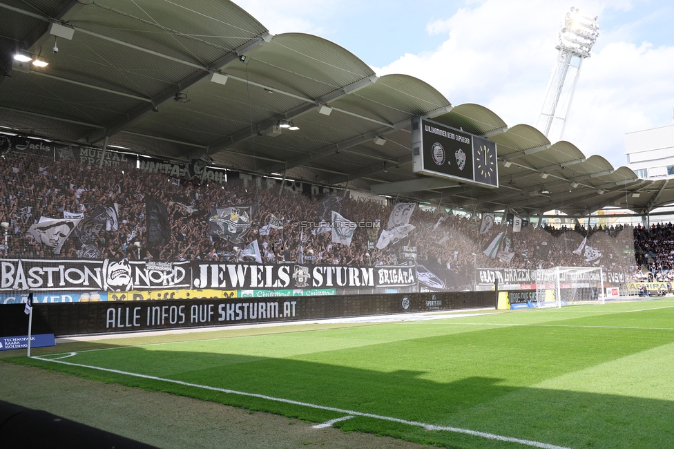 Sturm Graz - Hartberg
Oesterreichische Fussball Bundesliga, 30. Runde, SK Sturm Graz - TSV Hartberg, Stadion Liebenau Graz, 05.05.2024. 

Foto zeigt Fans von Sturm
