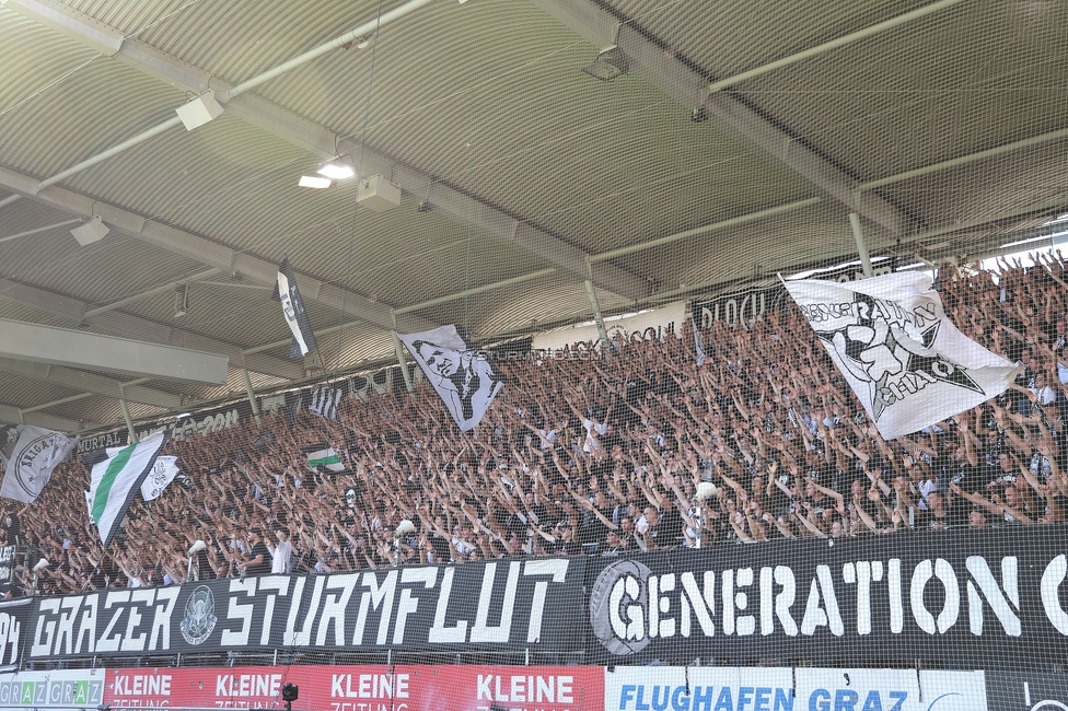 Sturm Graz - Hartberg
Oesterreichische Fussball Bundesliga, 30. Runde, SK Sturm Graz - TSV Hartberg, Stadion Liebenau Graz, 05.05.2024. 

Foto zeigt Fans von Sturm
