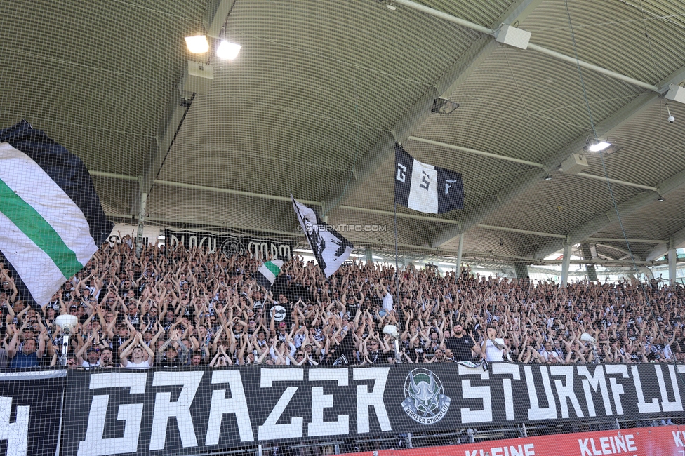 Sturm Graz - Hartberg
Oesterreichische Fussball Bundesliga, 30. Runde, SK Sturm Graz - TSV Hartberg, Stadion Liebenau Graz, 05.05.2024. 

Foto zeigt Fans von Sturm
